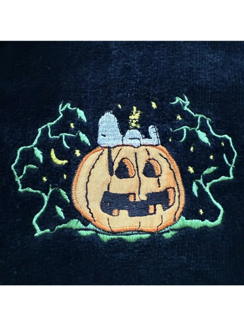 Peanuts Snoopy Halloween Embroidered (2) Hand Towels + (1) Fingertip Towel Set